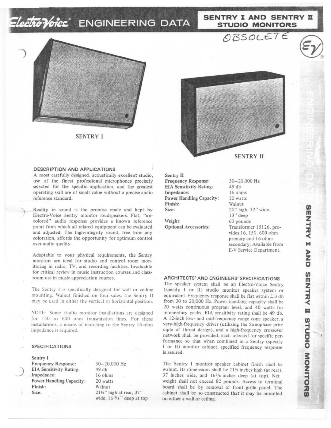 Electro-Voice Sentry II manual 