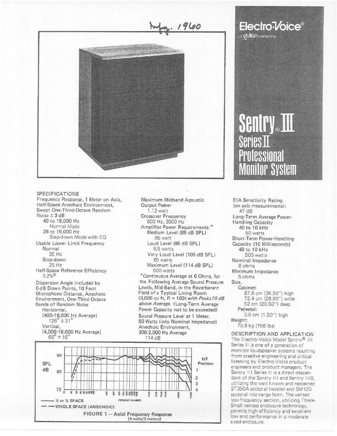 Electro-Voice Sentry III manual 