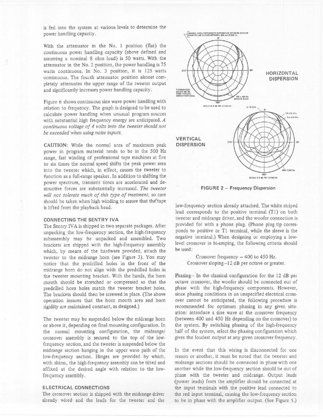 Electro-Voice SENTRY IVA manual 