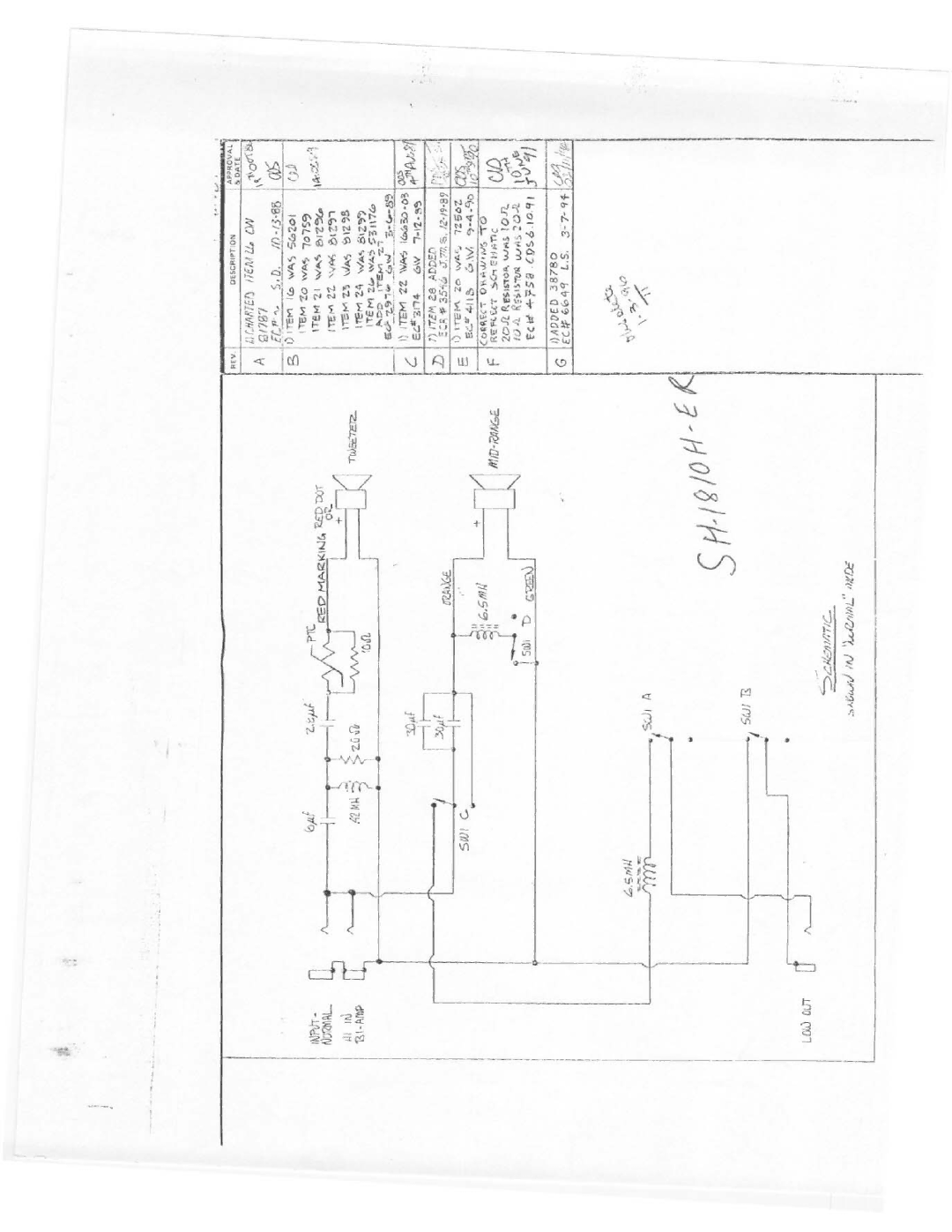 Electro-Voice SH-1810-ER manual 