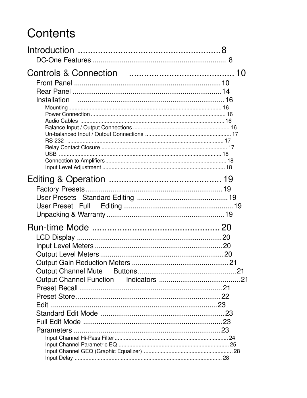 Electro-Voice Speaker System owner manual Contents 