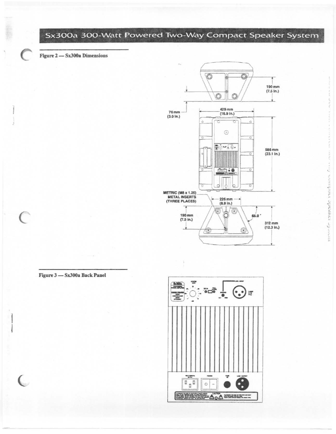 Electro-Voice Sx300a manual 