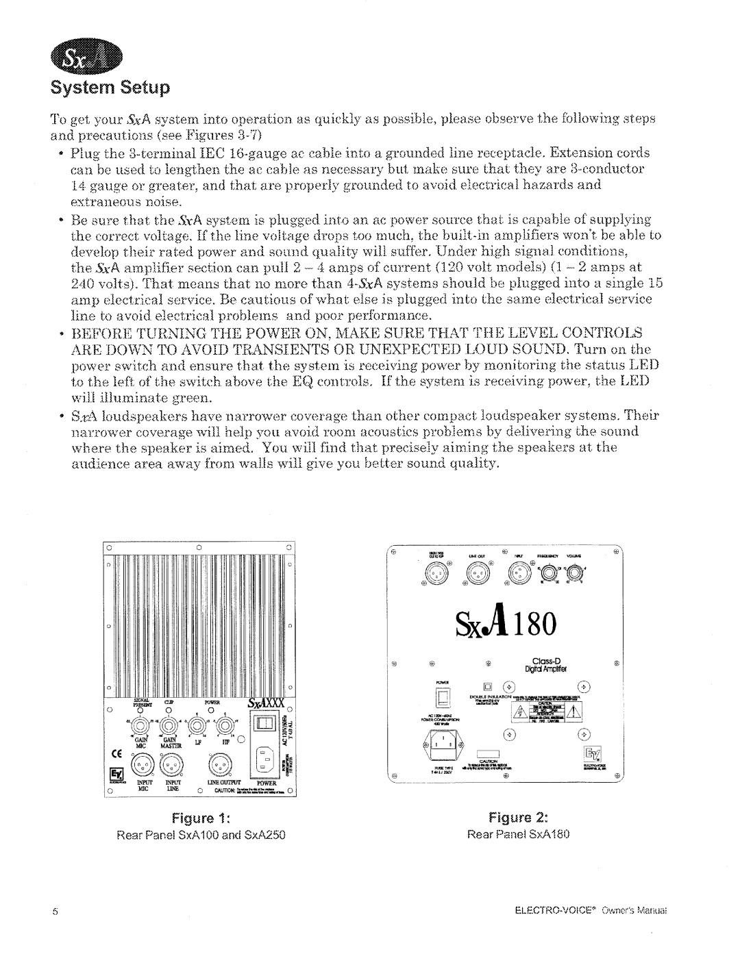 Electro-Voice SxA Series manual 