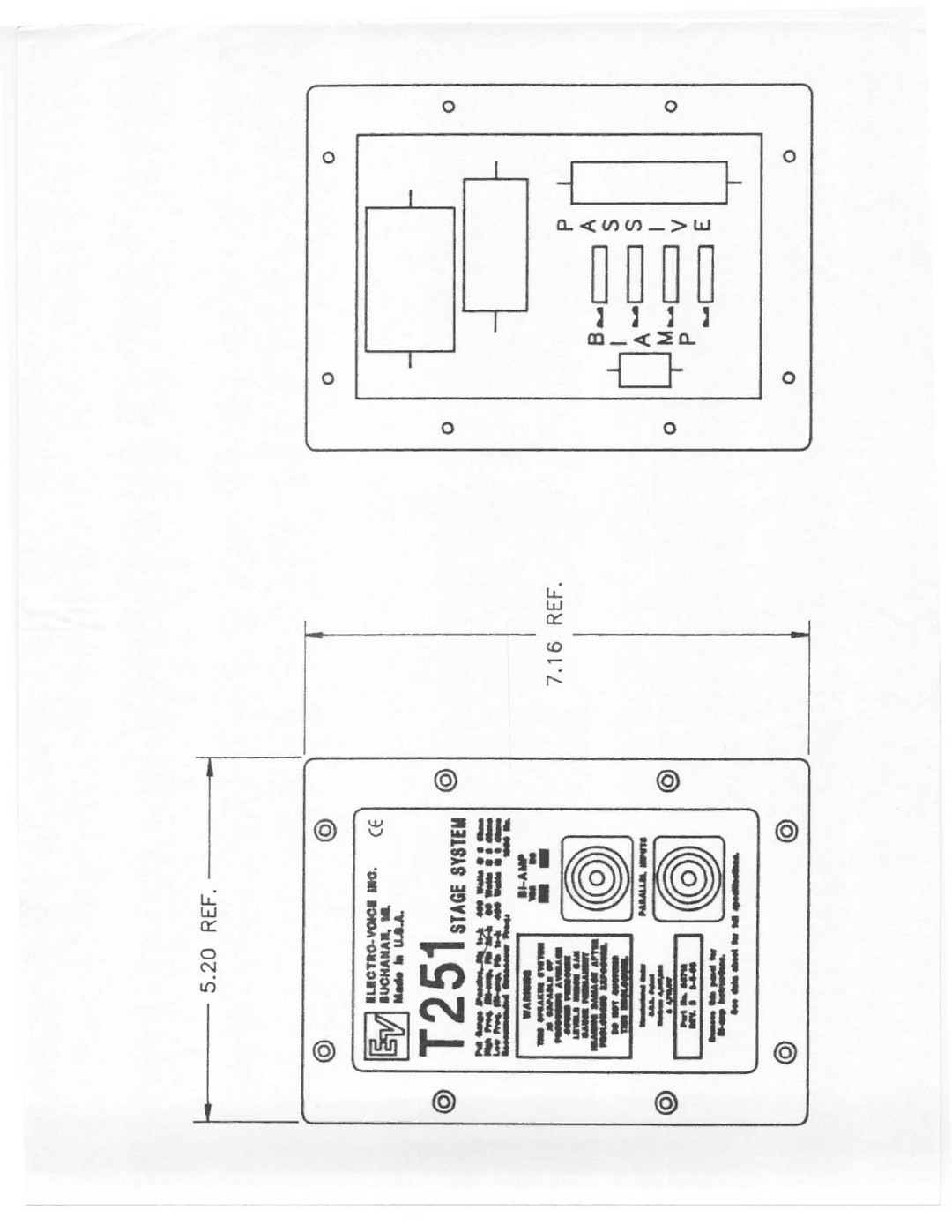 Electro-Voice T251 manual 