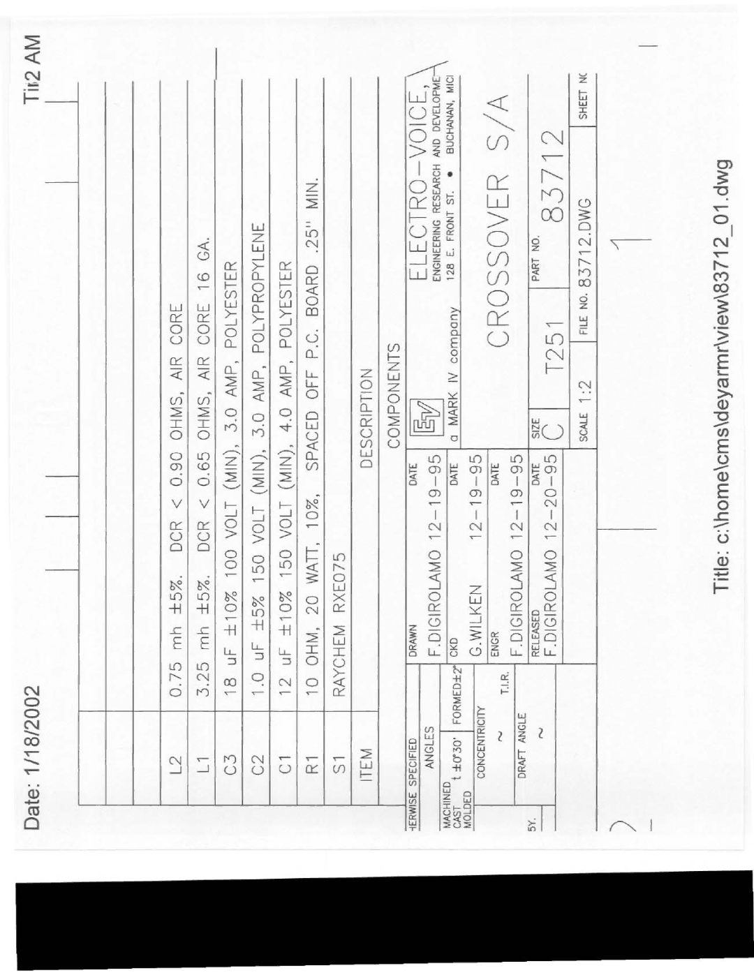 Electro-Voice T251 manual 