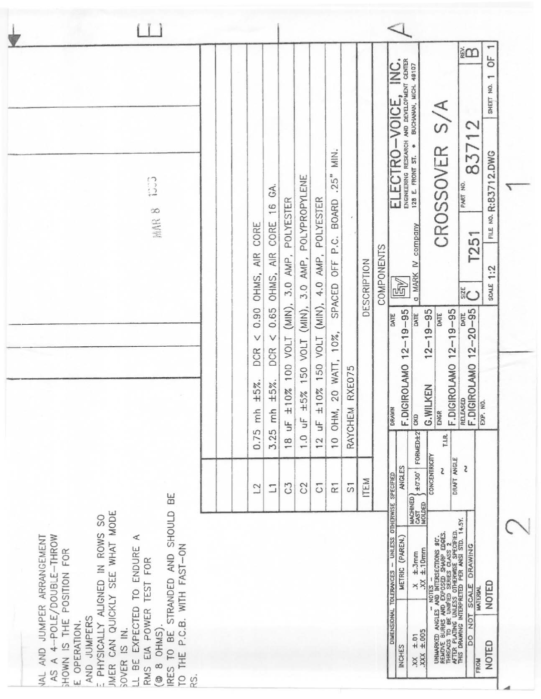 Electro-Voice T251 manual 