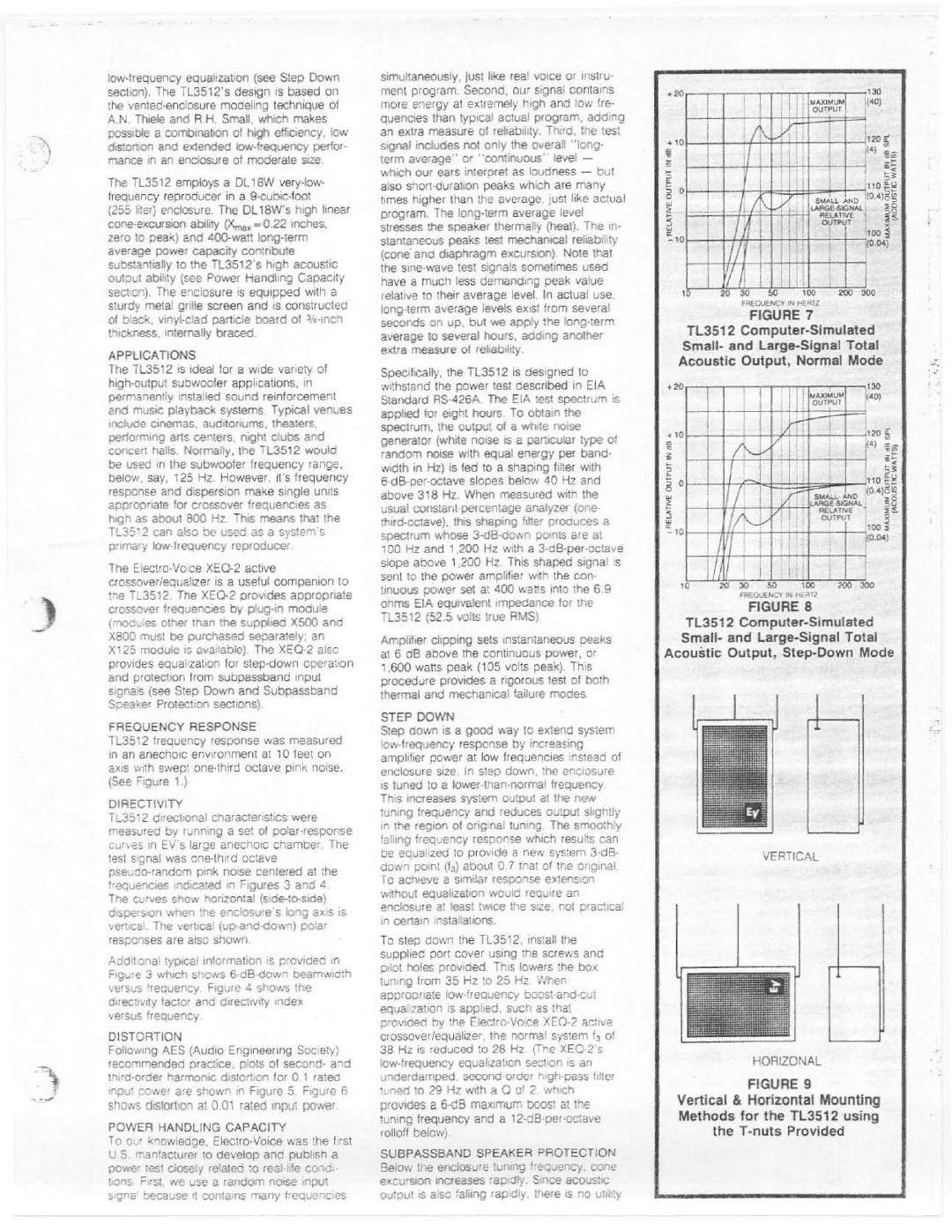 Electro-Voice TL3512 manual 