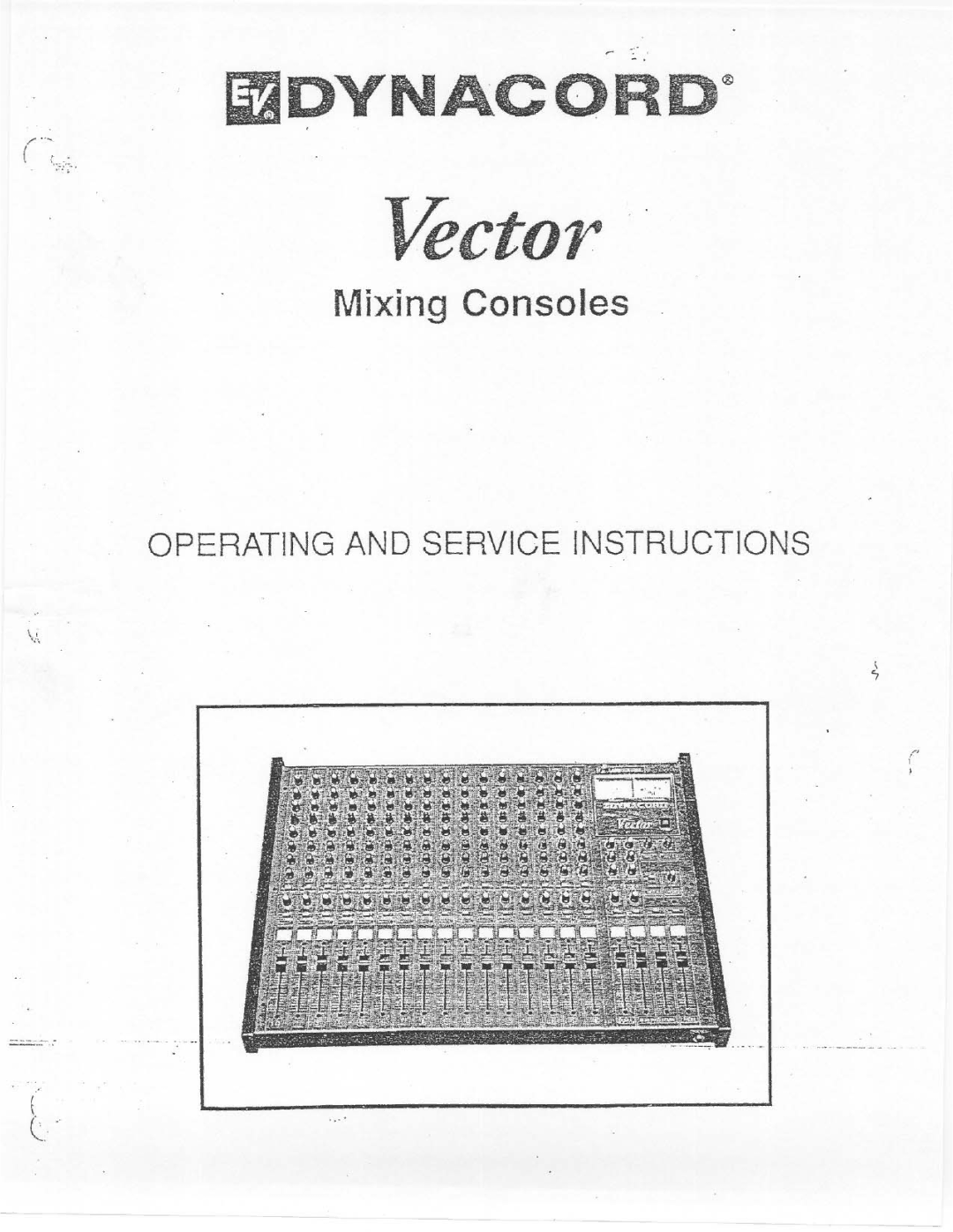 Electro-Voice Vector manual 