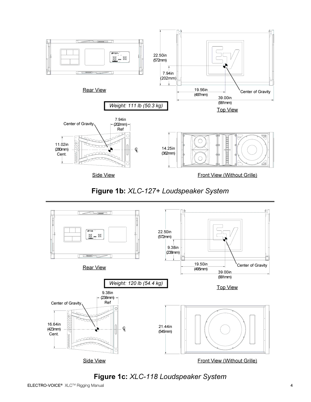 Electro-Voice manual XLC-118 Loudspeaker System 