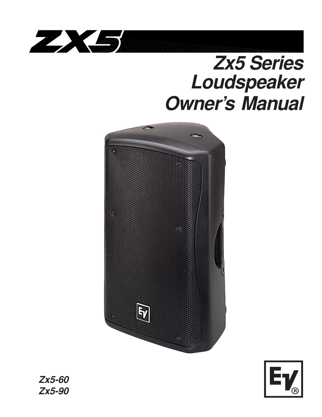 Electro-Voice ZX5 Series owner manual Zx5 Series Loudspeaker 