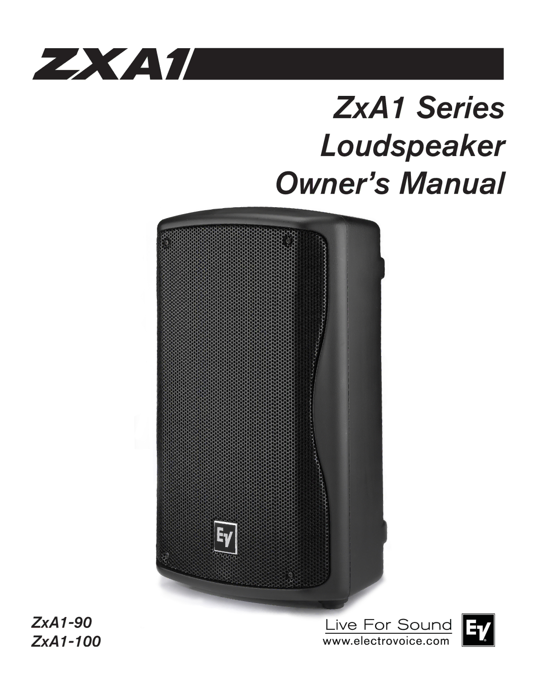 Electro-Voice ZXA1-90, ZXA1-100 owner manual ZxA1 Series Loudspeaker 