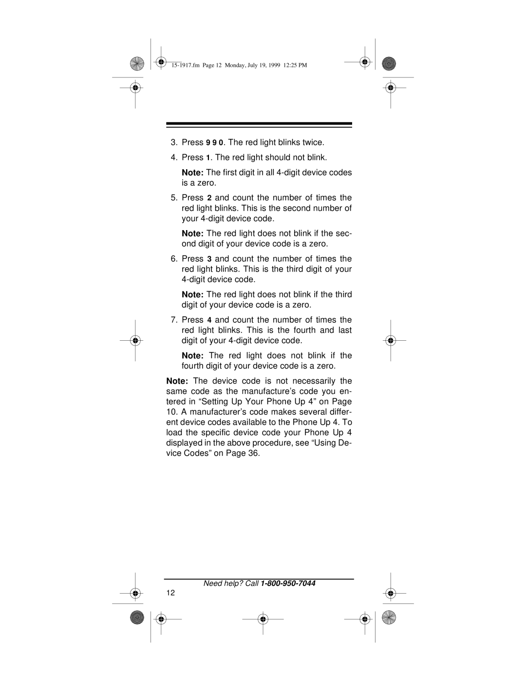 Electrohome 4 owner manual Fm Page 12 Monday, July 19, 1999 1225 PM 