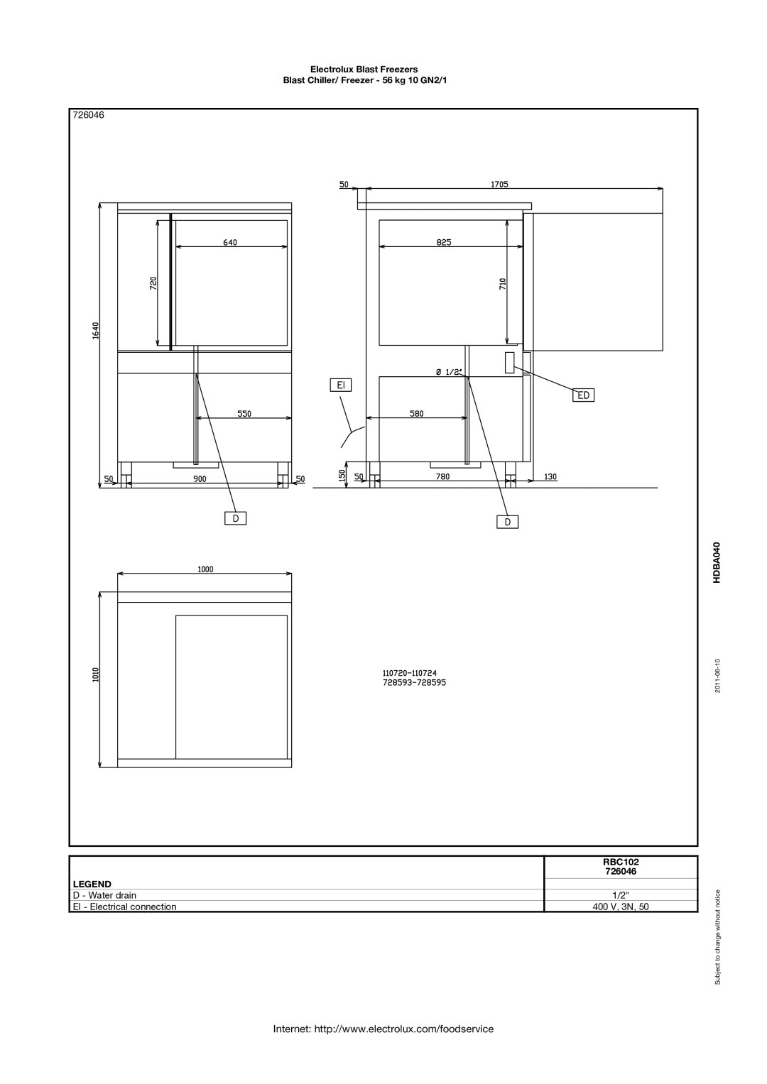 Electrolux 10 GN2/1 manual 726046 