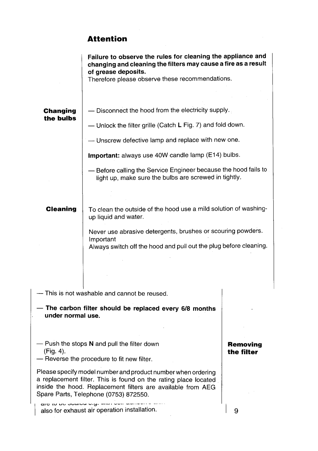 Electrolux 102 D operating instructions 
