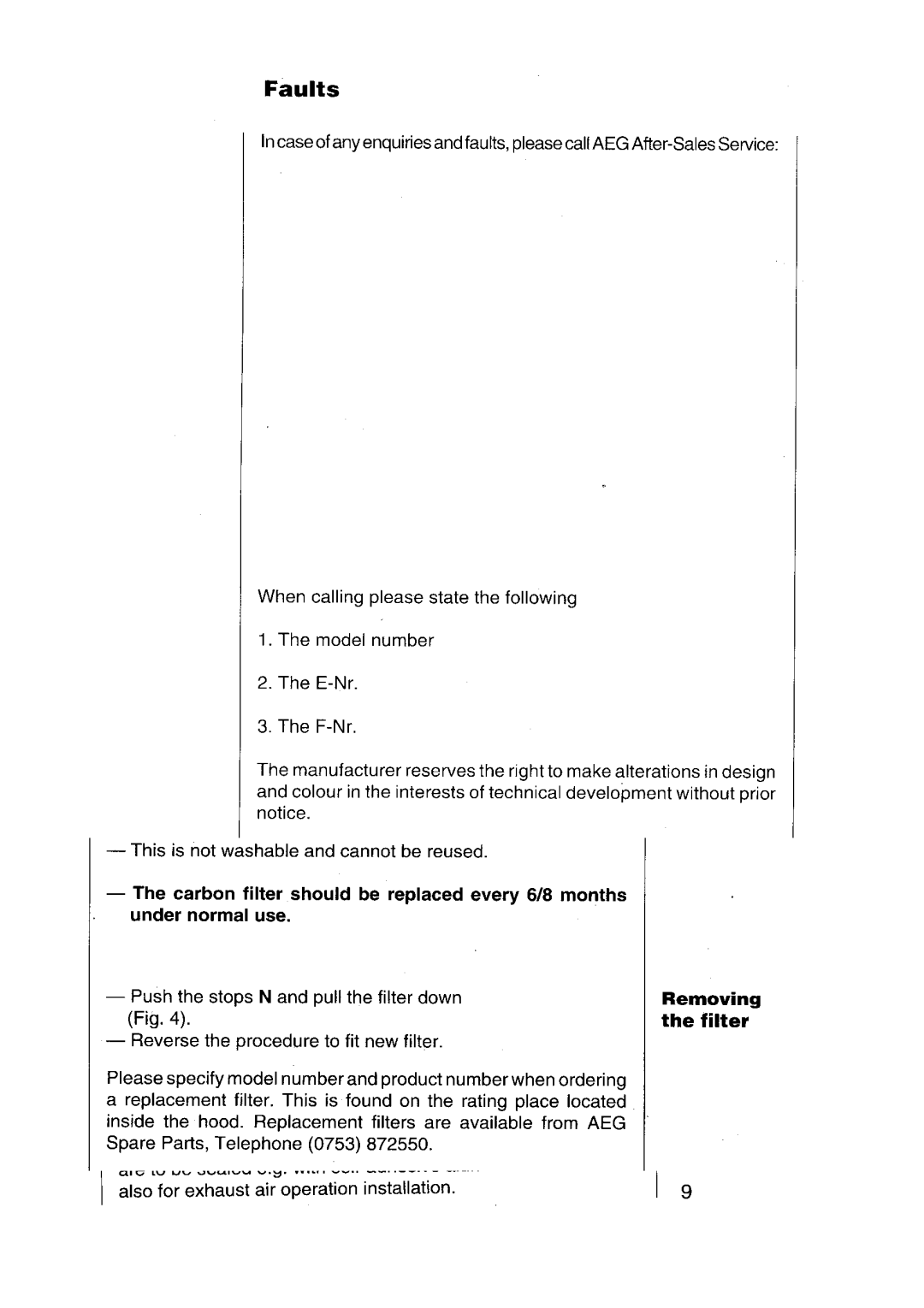 Electrolux 102 D operating instructions 