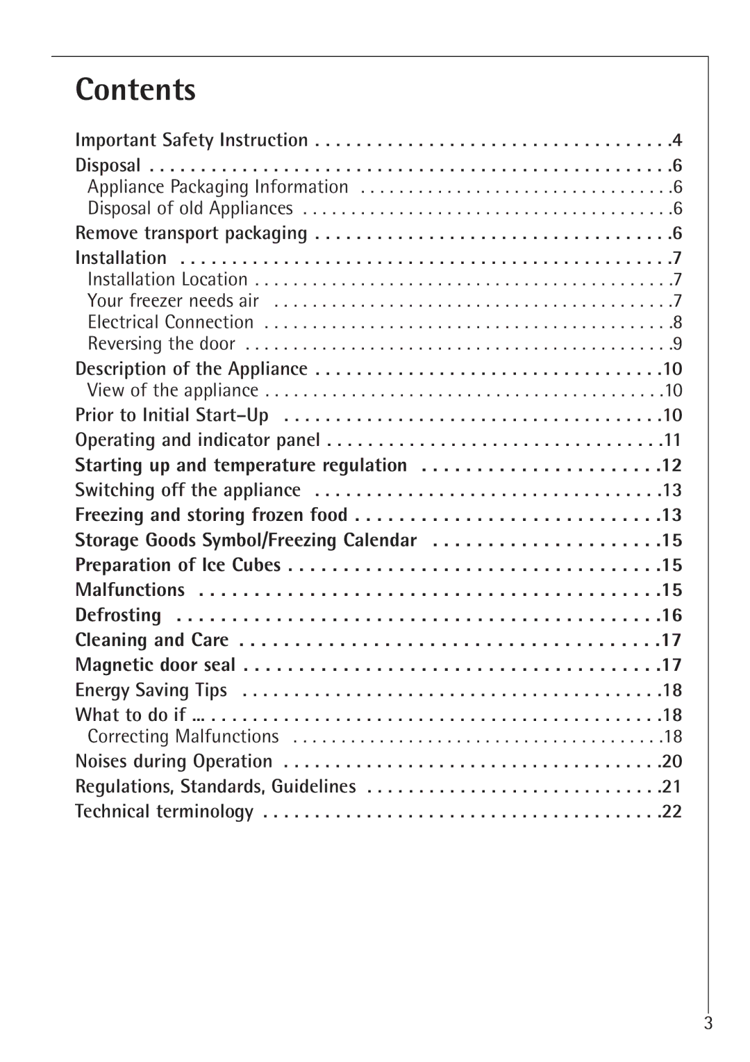 Electrolux 1050GS8 manual Contents 