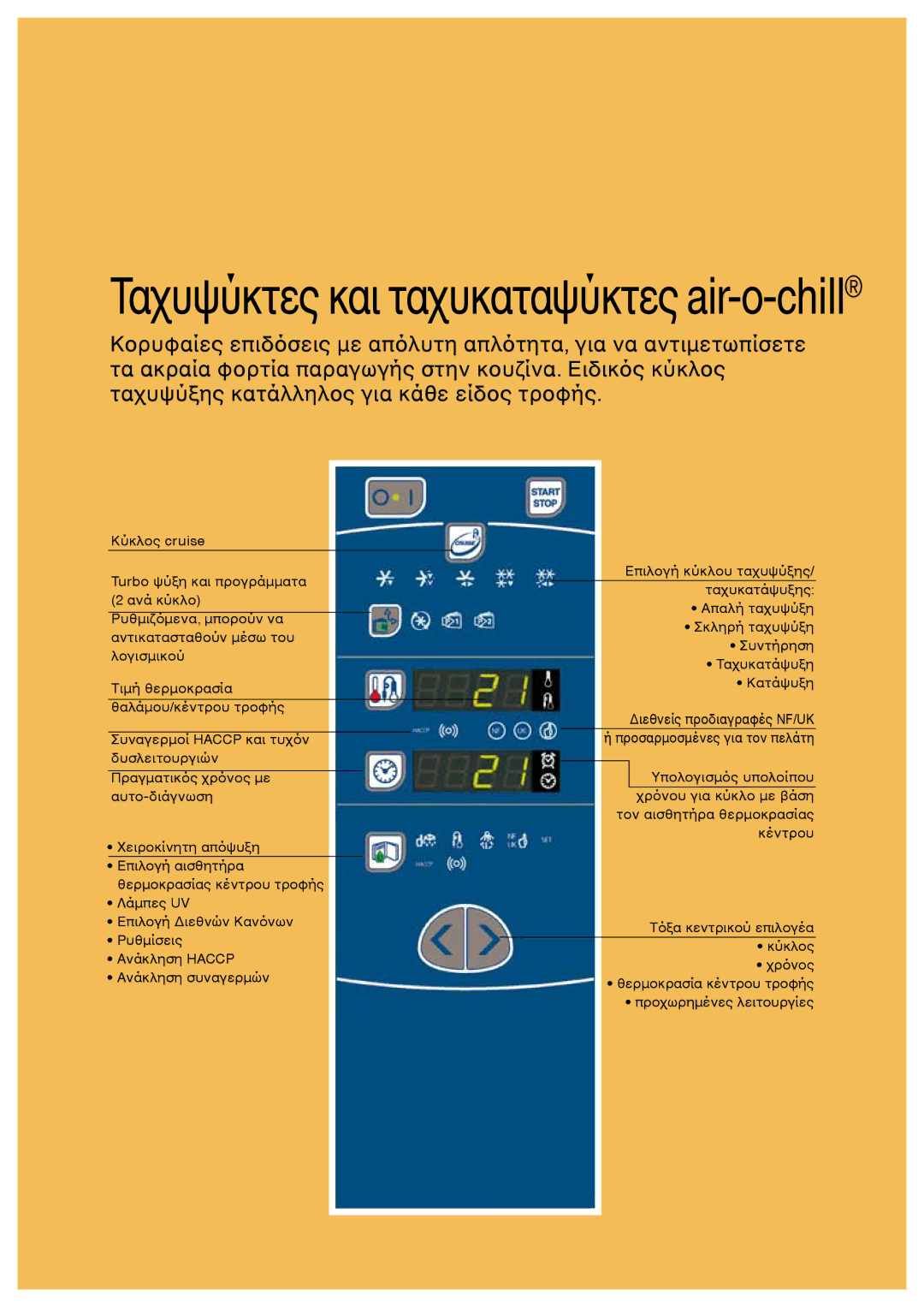 Electrolux 10GN1/1, 20GN1/1, 20 GN 2/1 manual Ταχυψύκτες και ταχυκαταψύκτες air-o-chill 