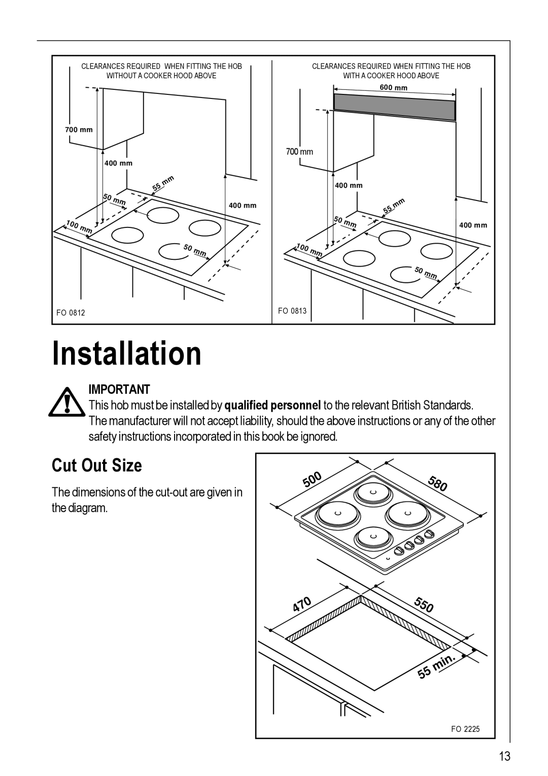 Electrolux 111 K operating instructions Installation 