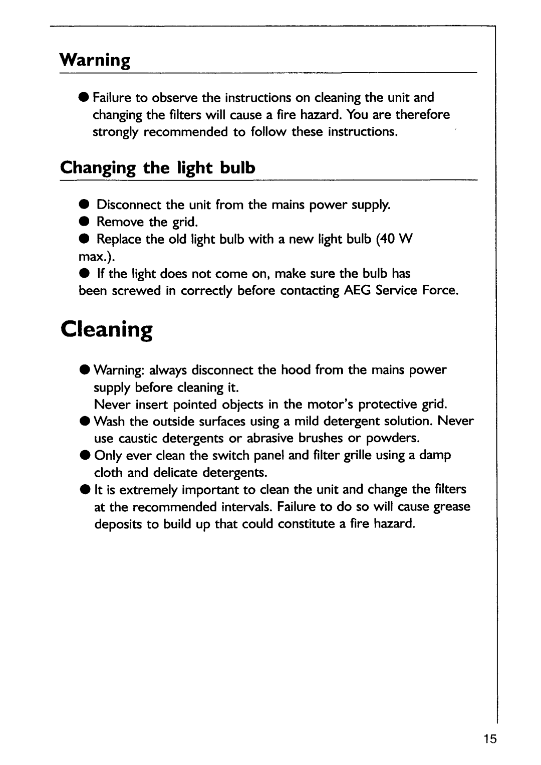 Electrolux 125 D manual 