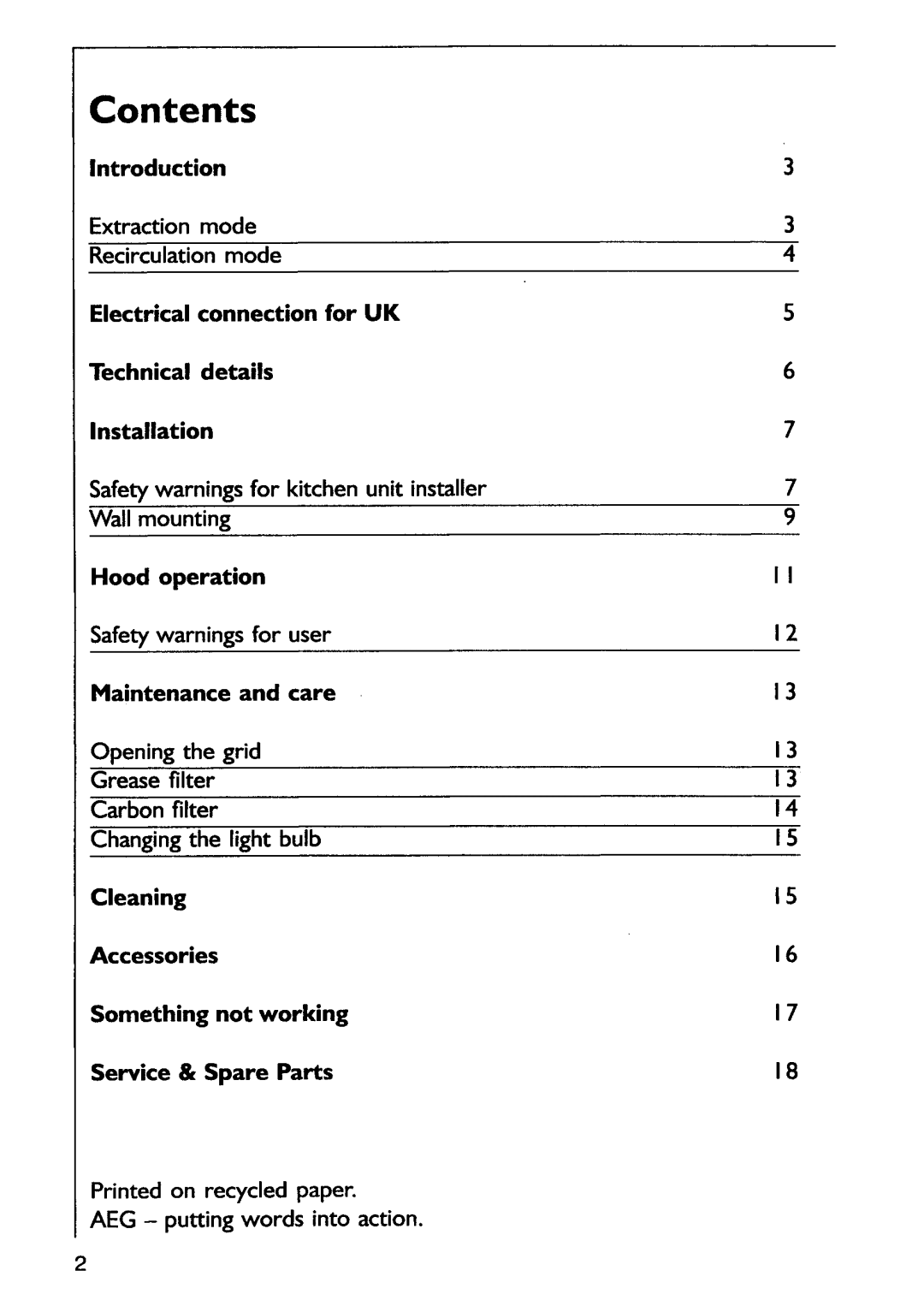 Electrolux 125 D manual 