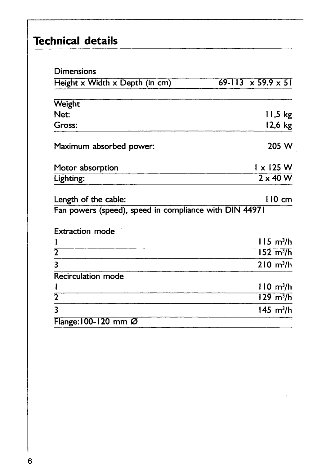 Electrolux 125 D manual 