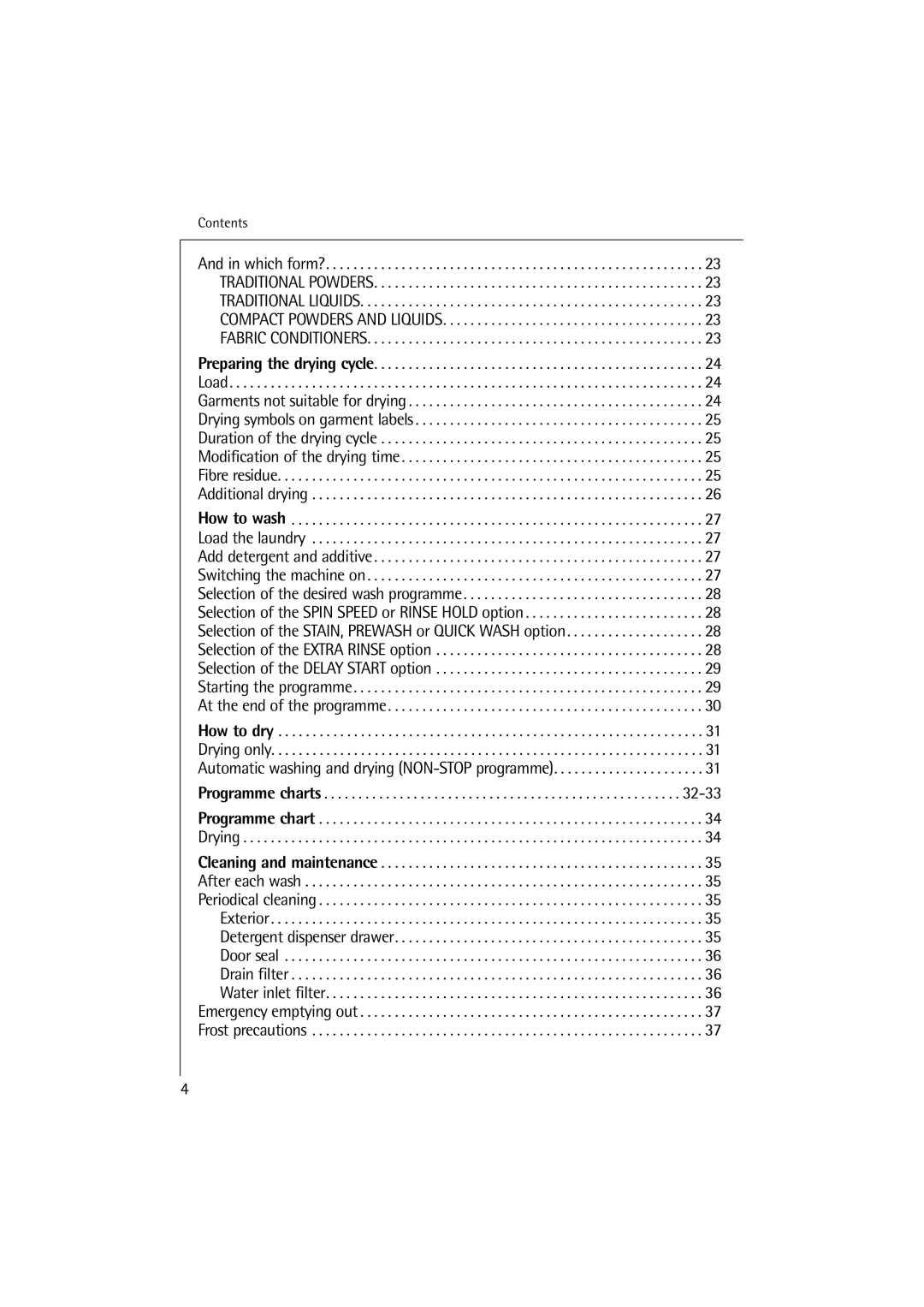 Electrolux 12710 VIT, 14710 VIT manual Contents 