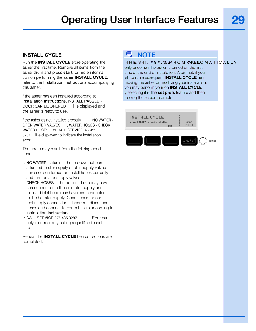 Electrolux 137023200 A manual Setting Preferences, con’t, Install Cycle 