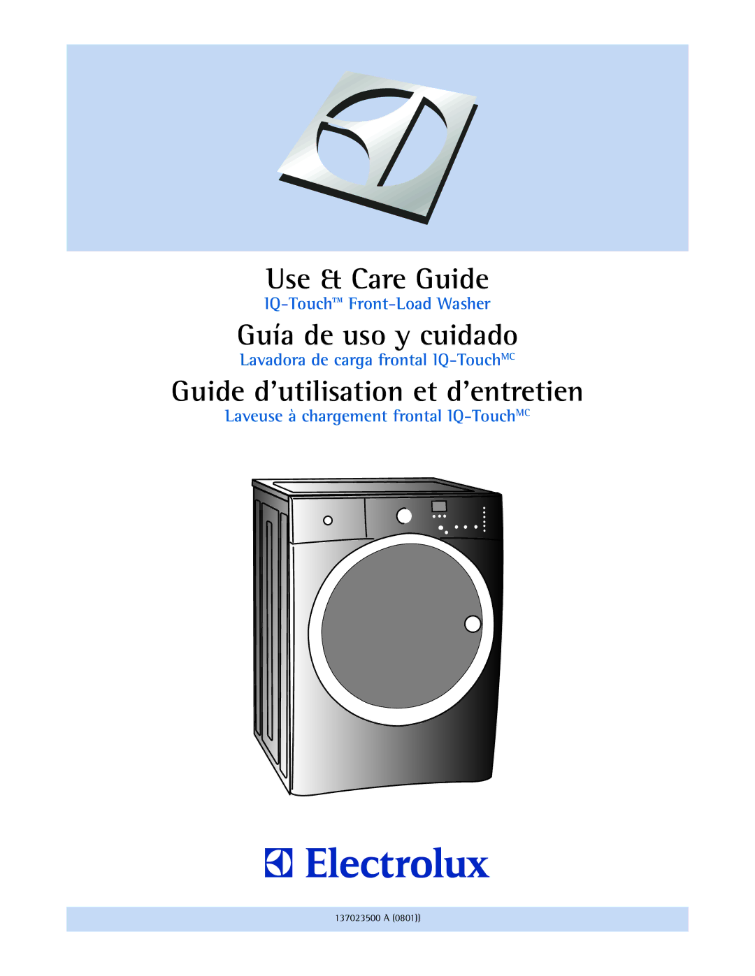 Electrolux 137023500 A (0801)) manual Use & Care Guide 