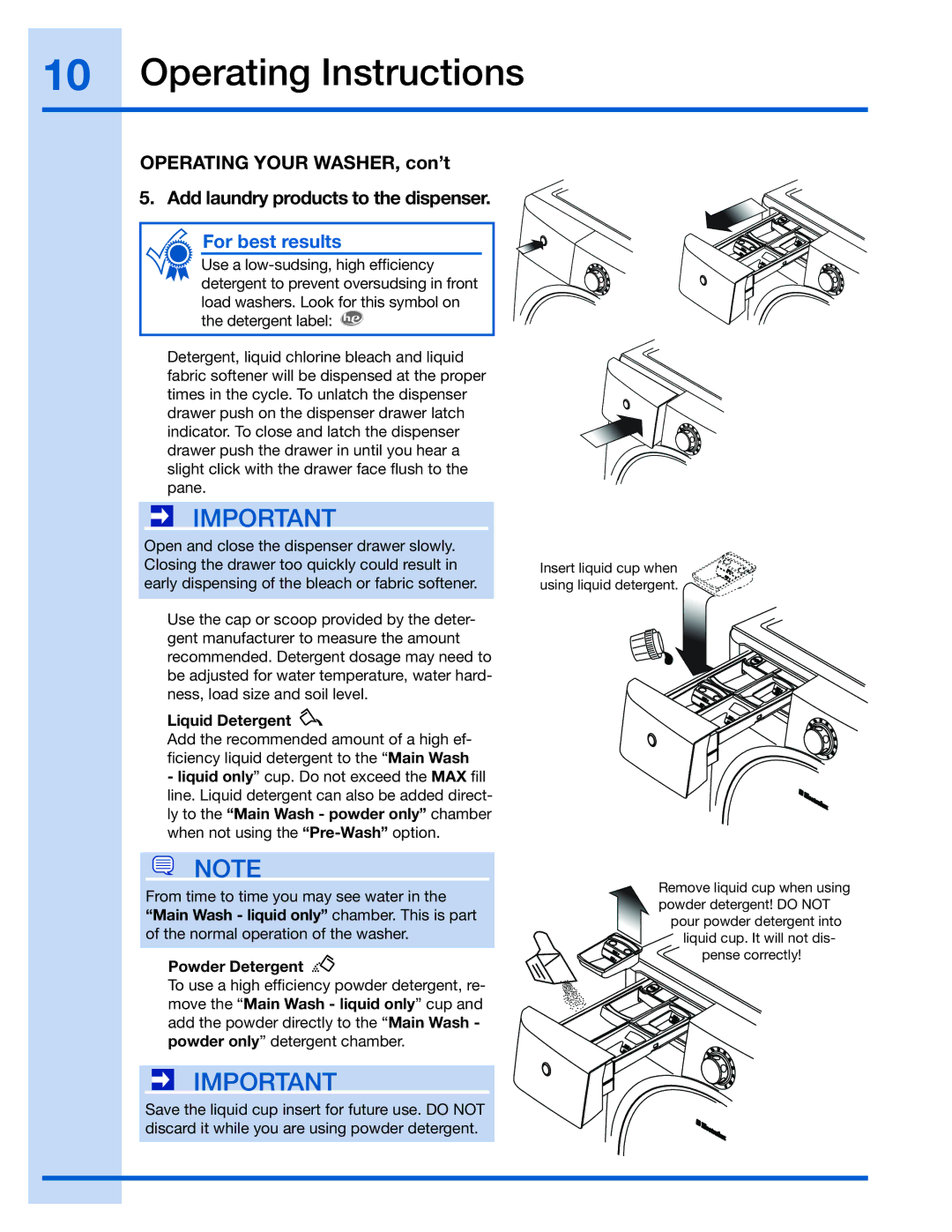 Electrolux 137023500 A (0801)) manual For best results 