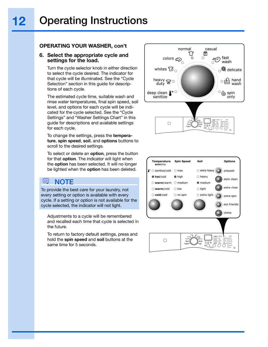 Electrolux 137023500 A (0801)) manual Operating Instructions 