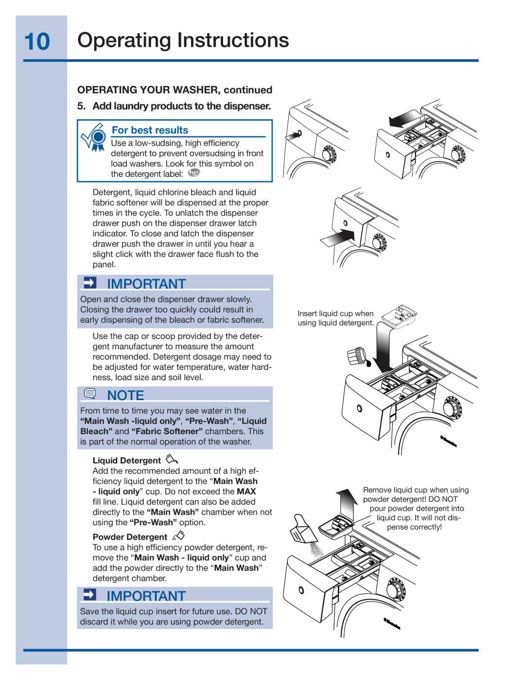 Electrolux 137356900 A manual For best results 