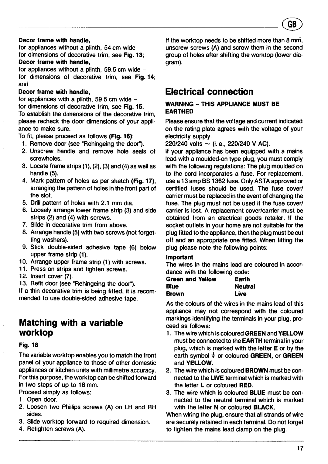 Electrolux 1502GS, 1504GS manual 