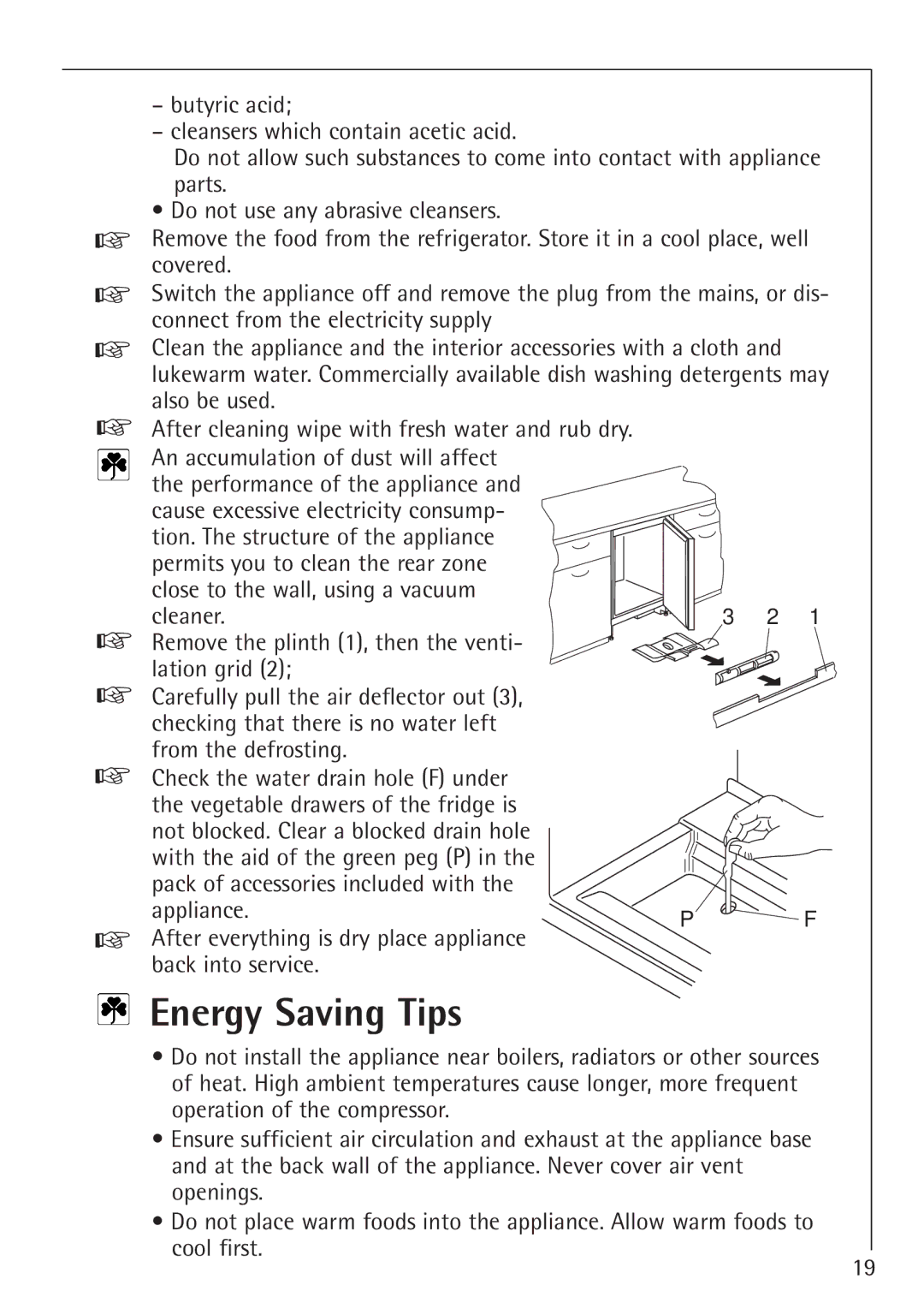 Electrolux 1554-6 iU Energy Saving Tips, After everything is dry place appliance back into service 