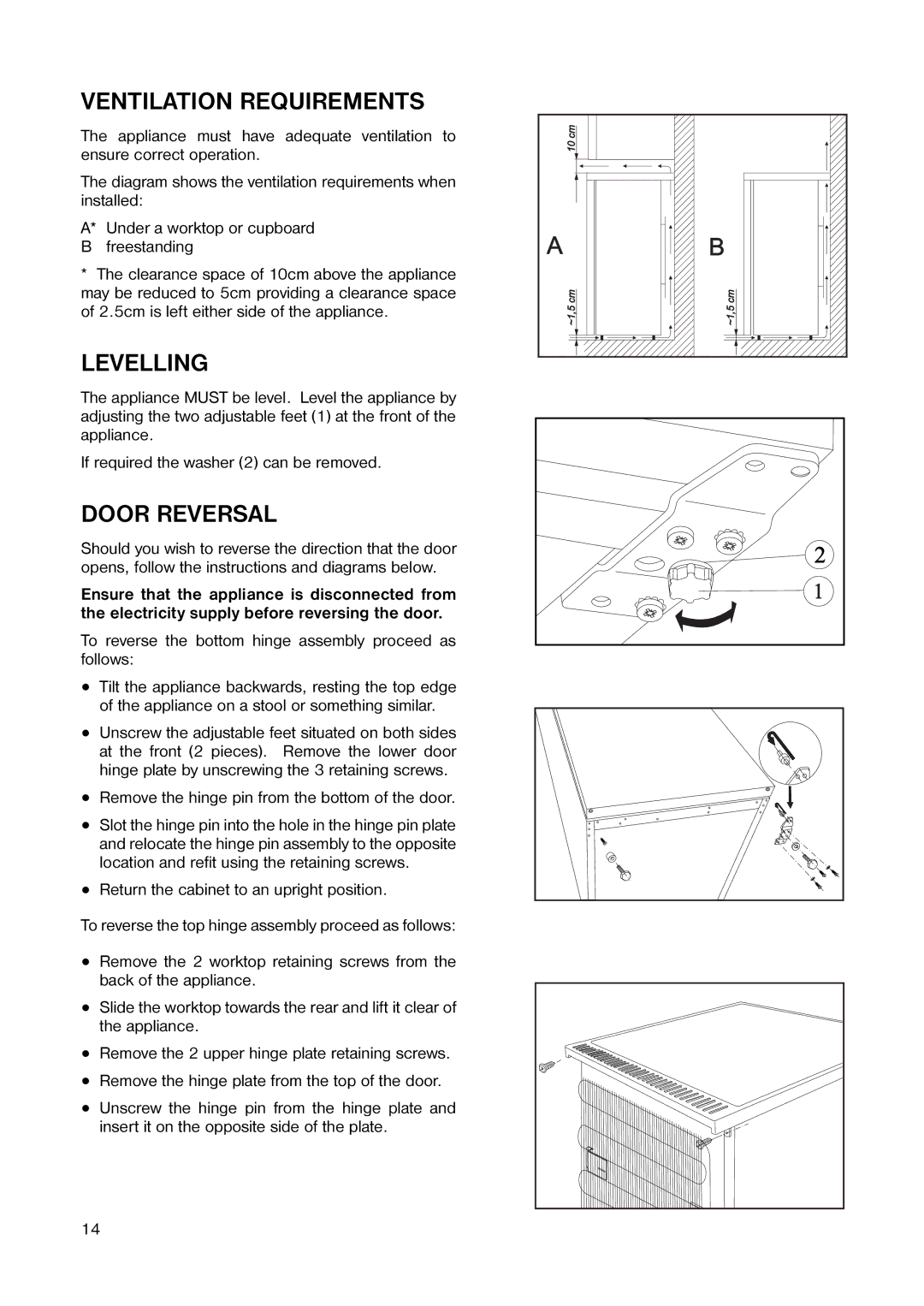 Electrolux 160 LA manual Ventilation Requirements 