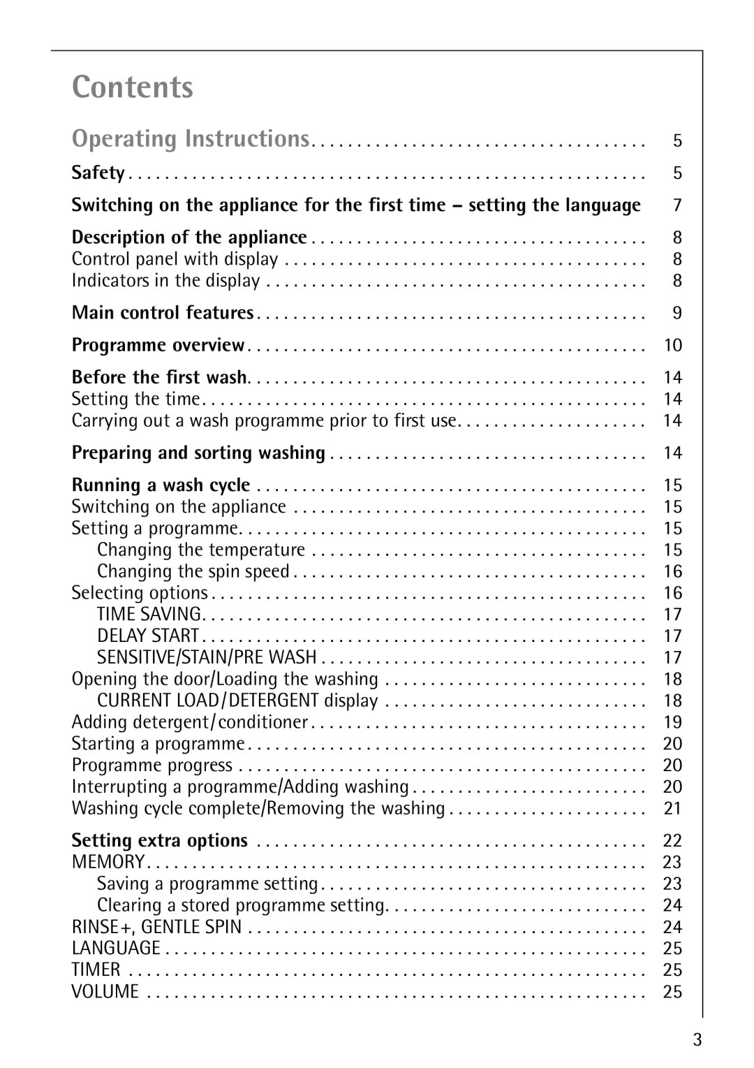 Electrolux 1620 manual Contents 