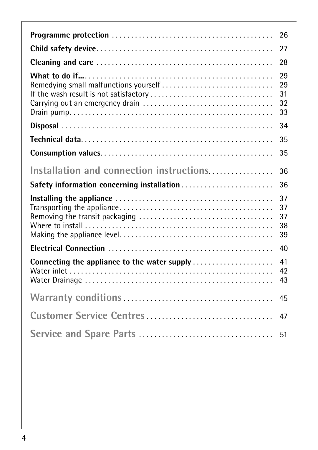 Electrolux 1620 manual Safety information concerning installation, Child safety device 