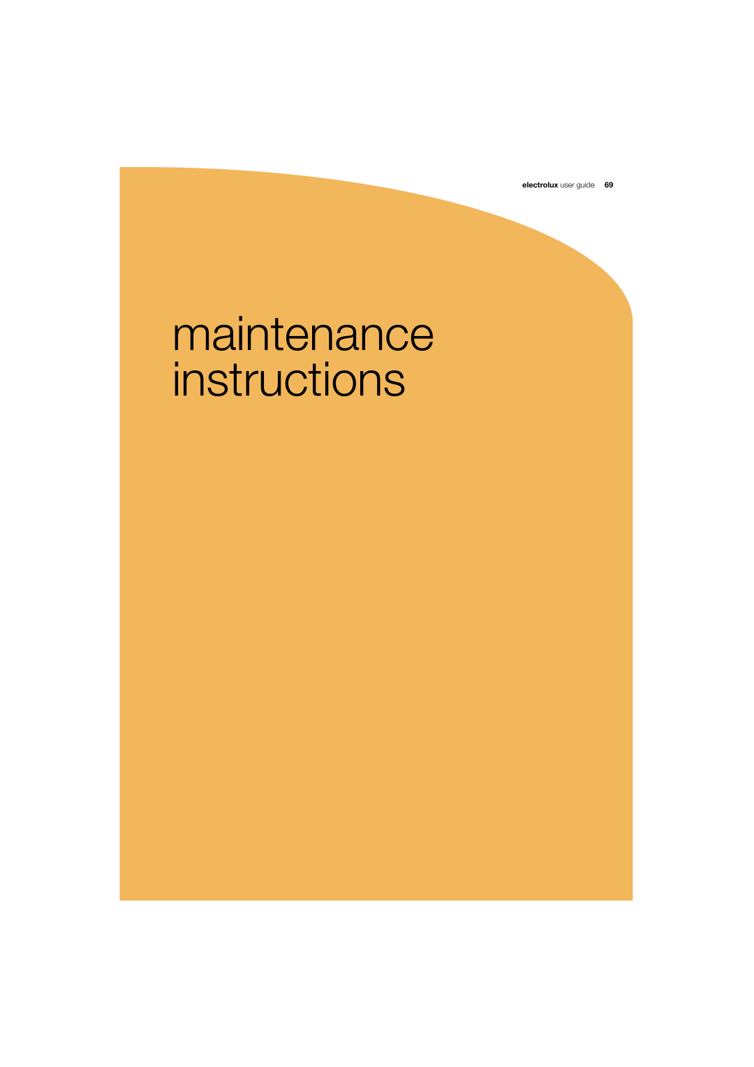 Electrolux 180 manual maintenance instructions, electrolux user guide 
