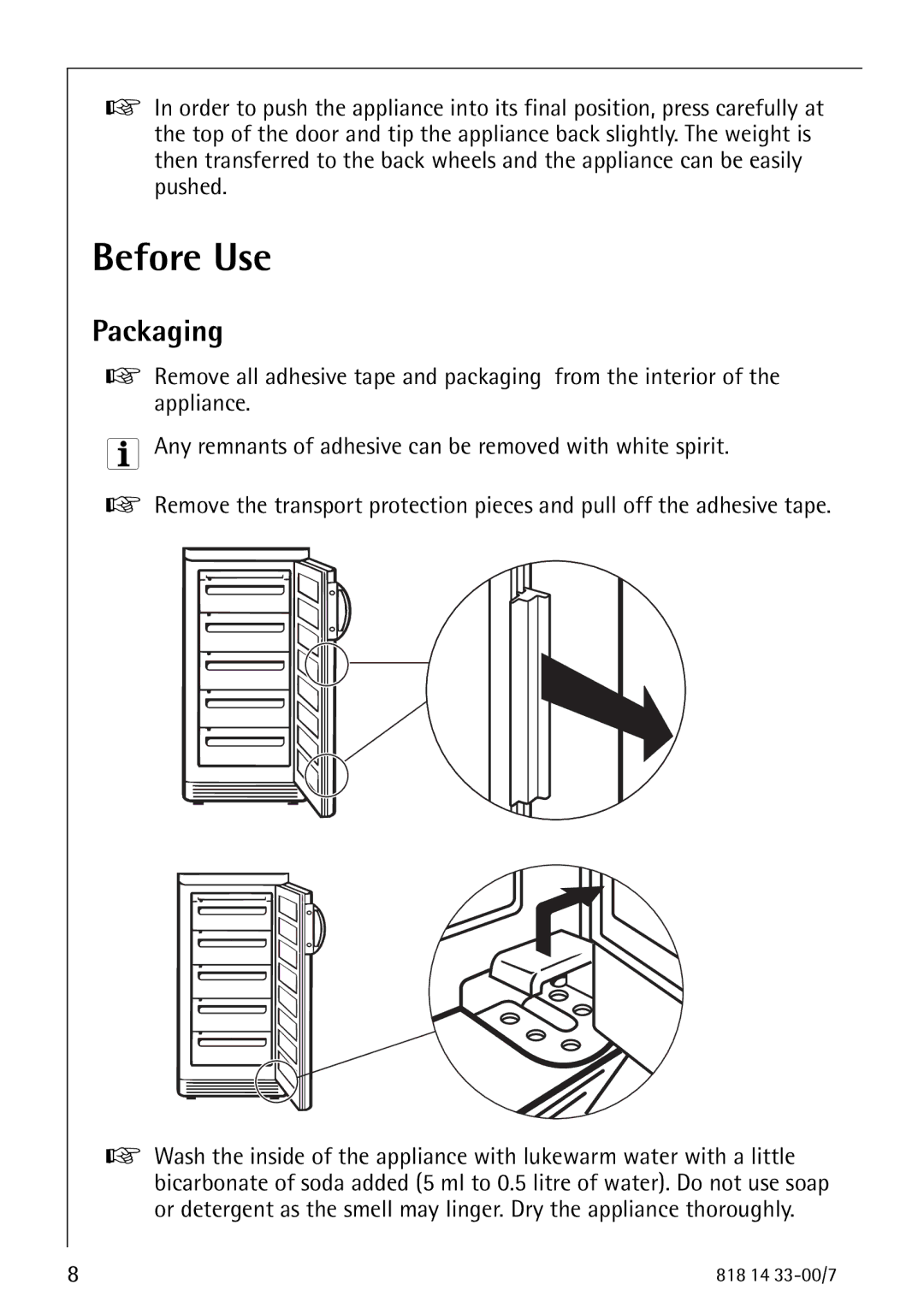 Electrolux 2170-4 operating instructions Before Use 