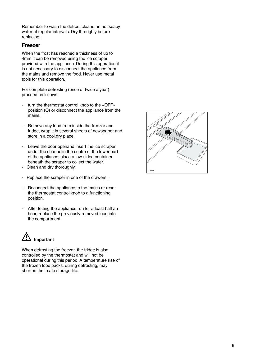 Electrolux 2223 430-73 user manual Freezer 