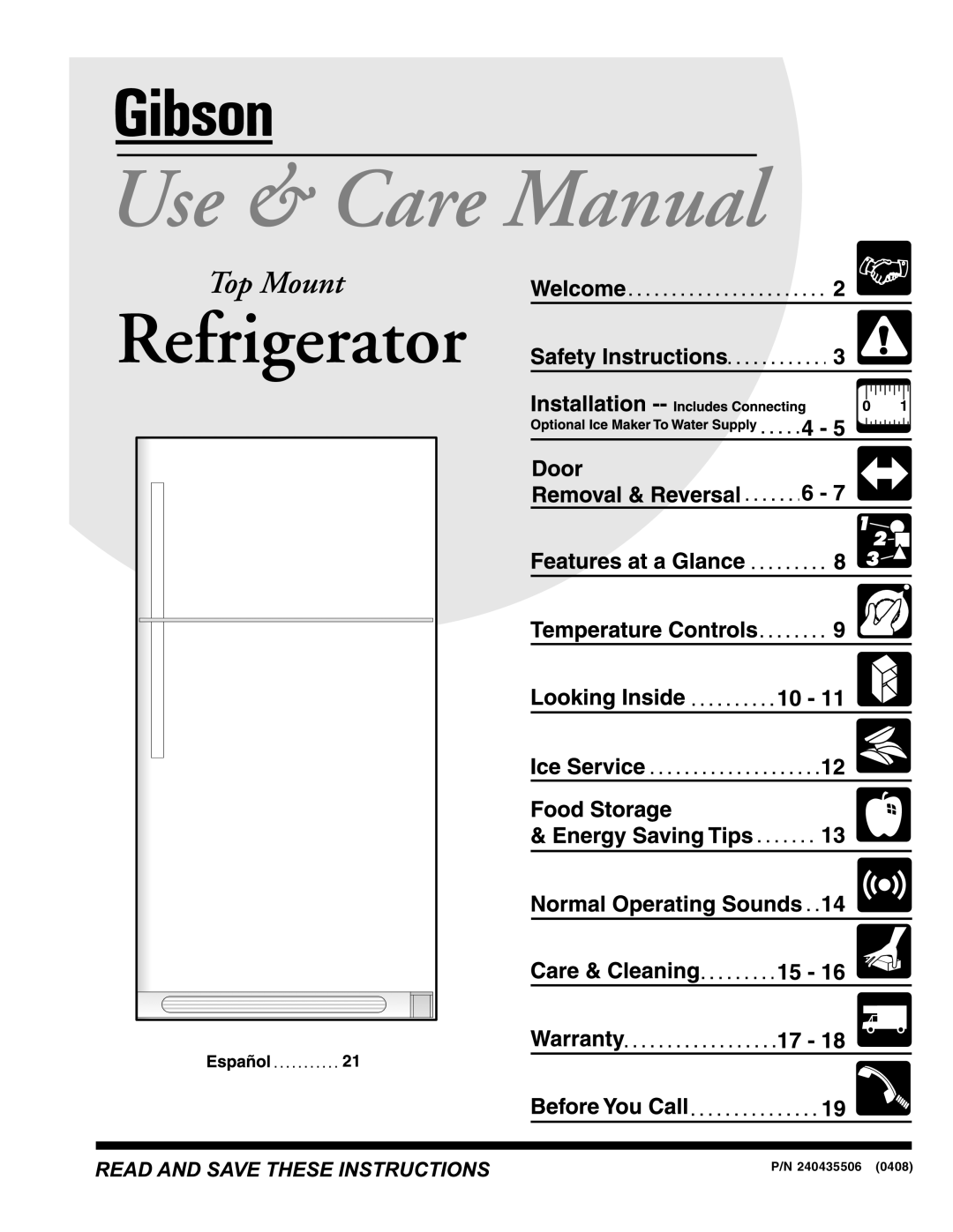 Electrolux 240435506 (0408) manual 