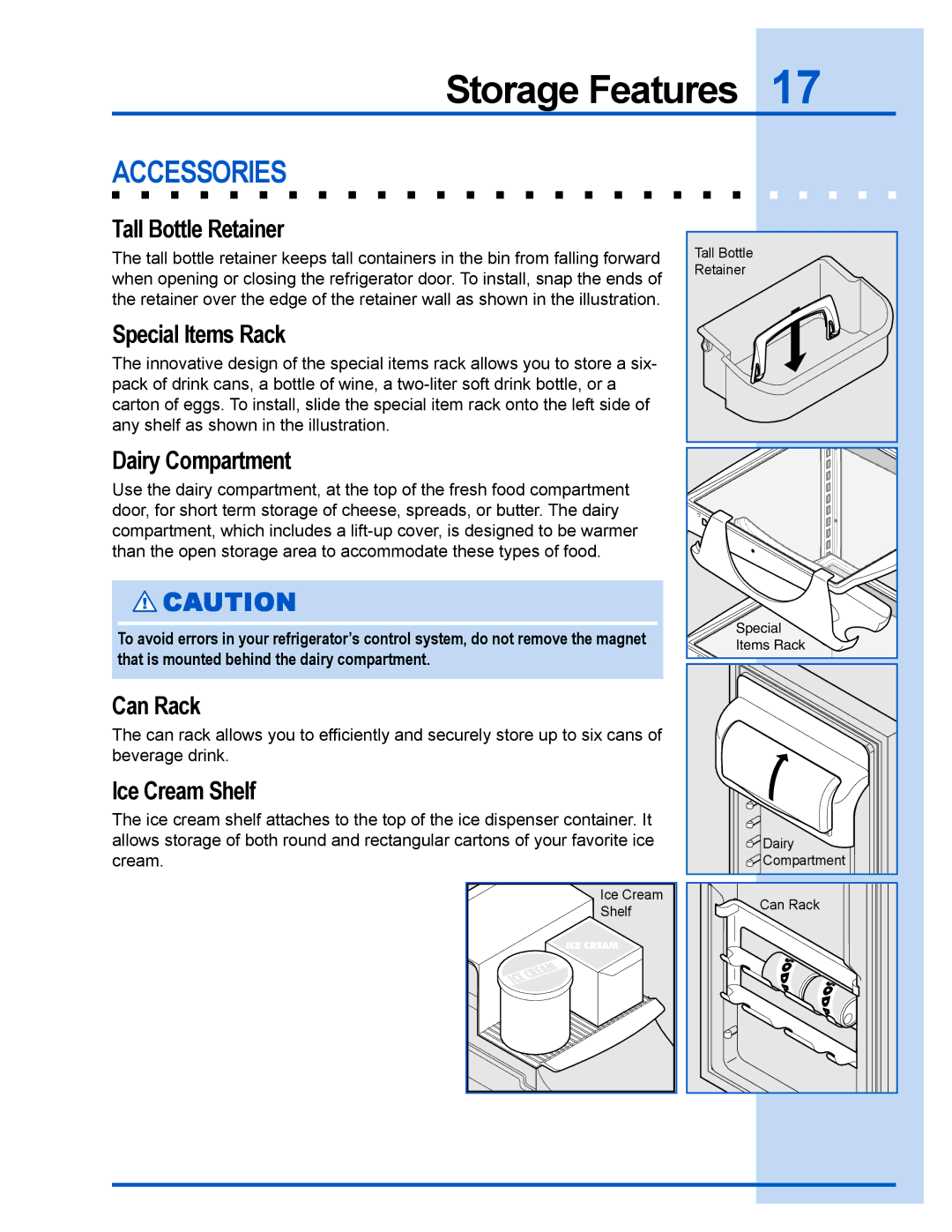 Electrolux 241737900 manual Accessories 