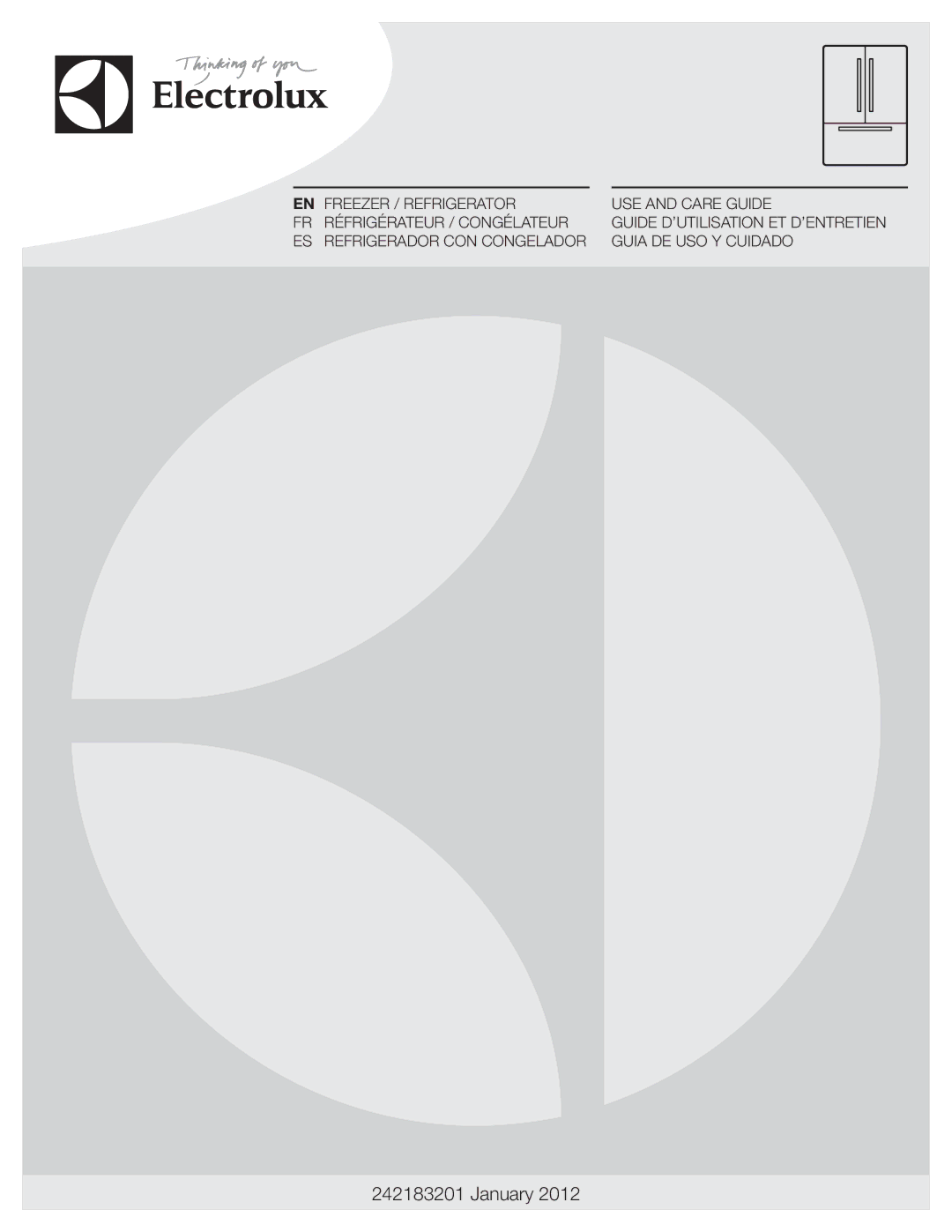 Electrolux EI28BS65KS, 242183201 manual January 