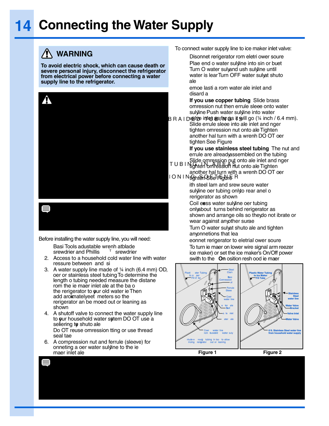 Electrolux 242183201, EI28BS65KS manual Connecting the Water Supply, Before installing the water supply line, you will need 