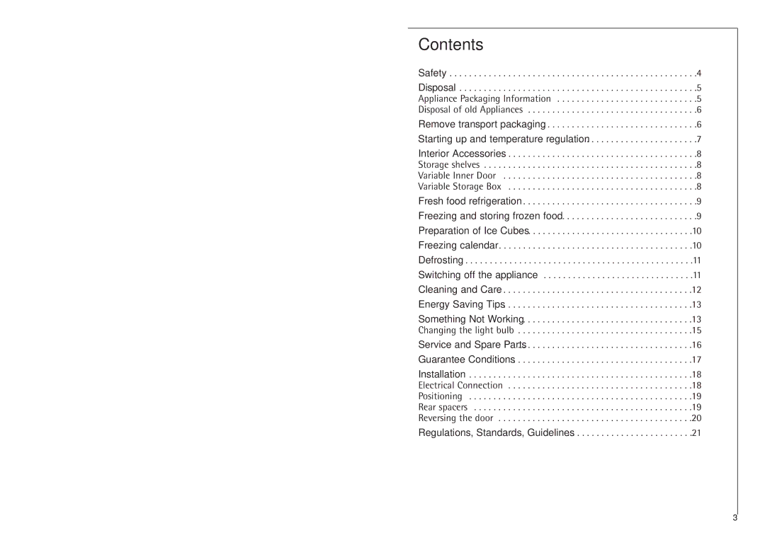 Electrolux 2590-6 DT manual Contents 