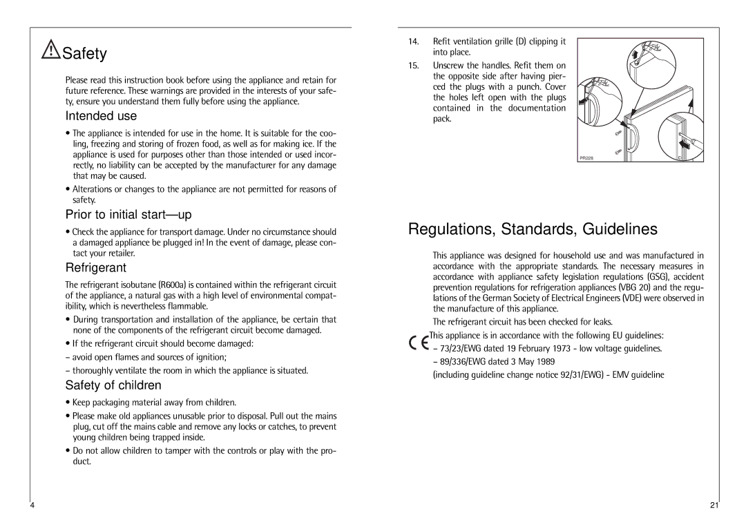 Electrolux 2590-6 DT manual Safety, Regulations, Standards, Guidelines 