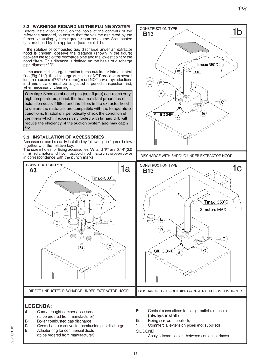 Electrolux 269550, 267554, 267552, 267553, 267550, 269552, 269551, 269555, 269554 Installation of Accessories, Always install 