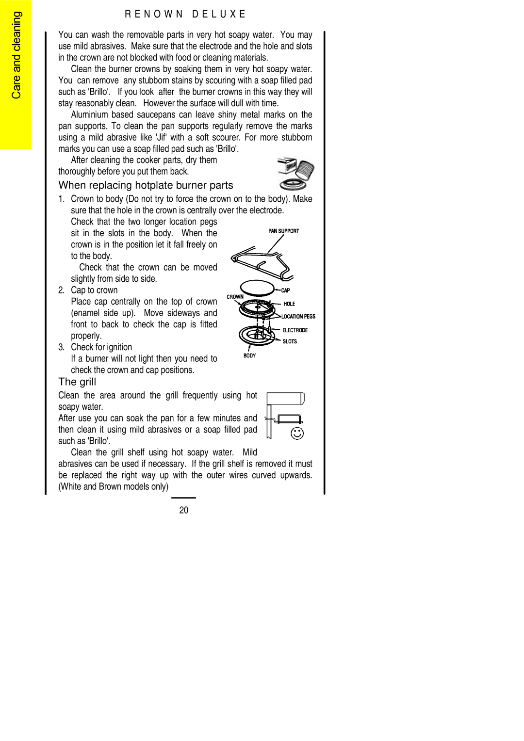 Electrolux 311330813 installation instructions When replacing hotplate burner parts, Grill 