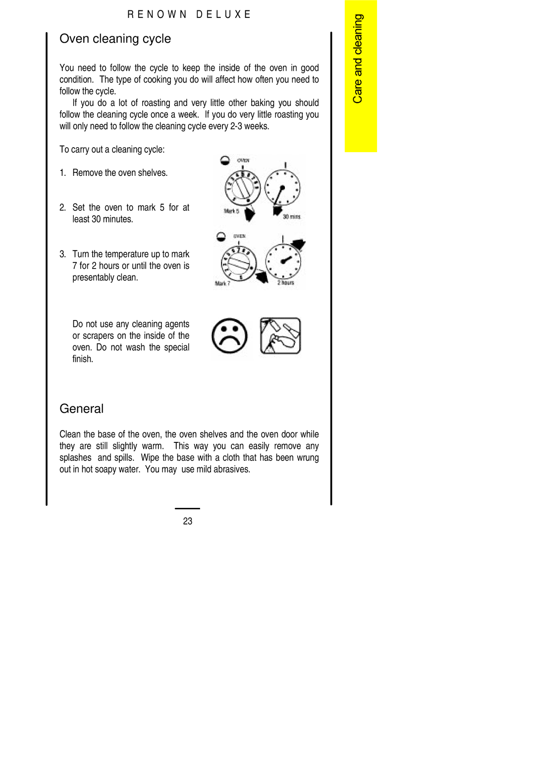 Electrolux 311330813 installation instructions Oven cleaning cycle, General 