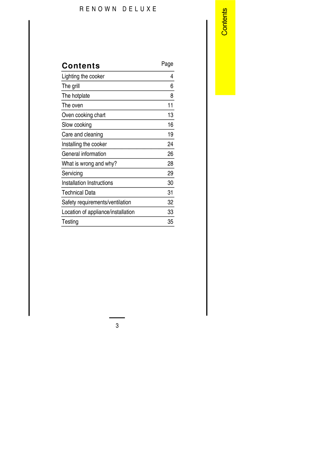 Electrolux 311330813 installation instructions Contents 