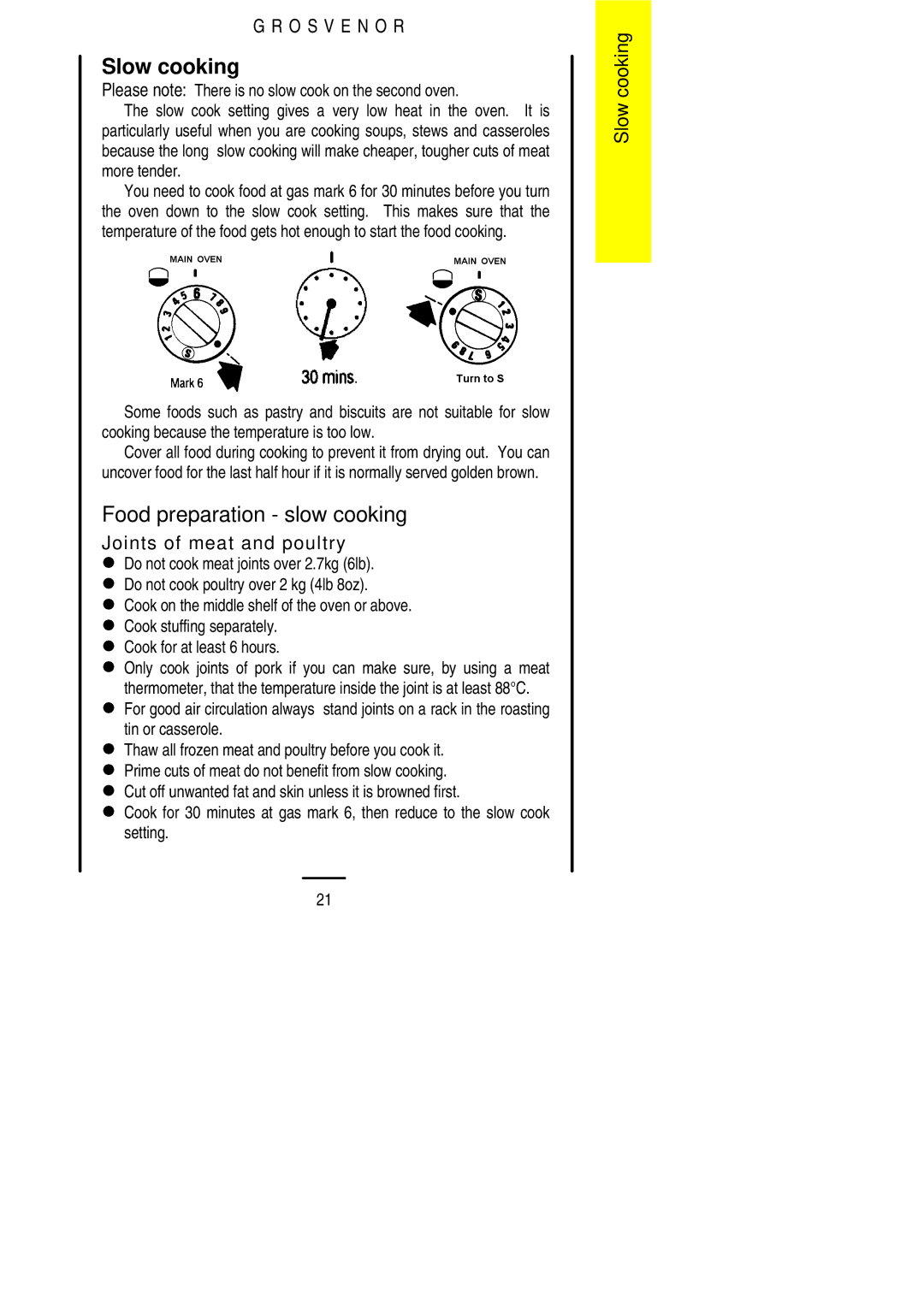 Electrolux 311423202 installation instructions Slow cooking, Food preparation slow cooking 